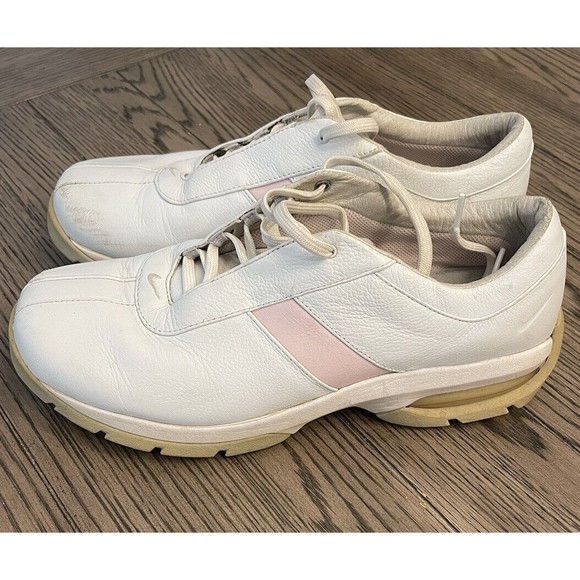 NIKE AIR 041012 PA2 White Pink Suede Leather Golf Shoes womens SIZE 8.5 - Picture 3 of 9